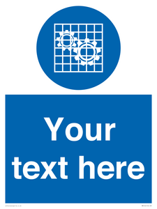 Custom Machine Guards Required Sign